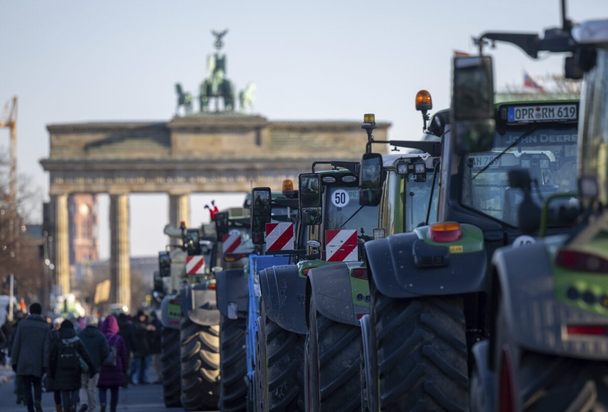 Protesty farmárov v Nemecku