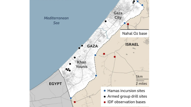 Pozorovacie základe pri hraniciach s Gazou
