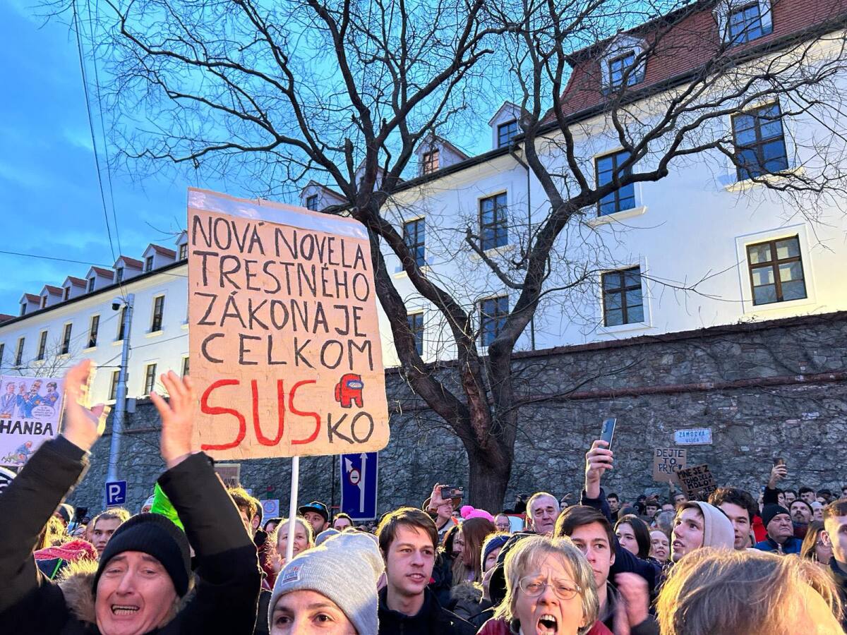 Protest pred NR SR