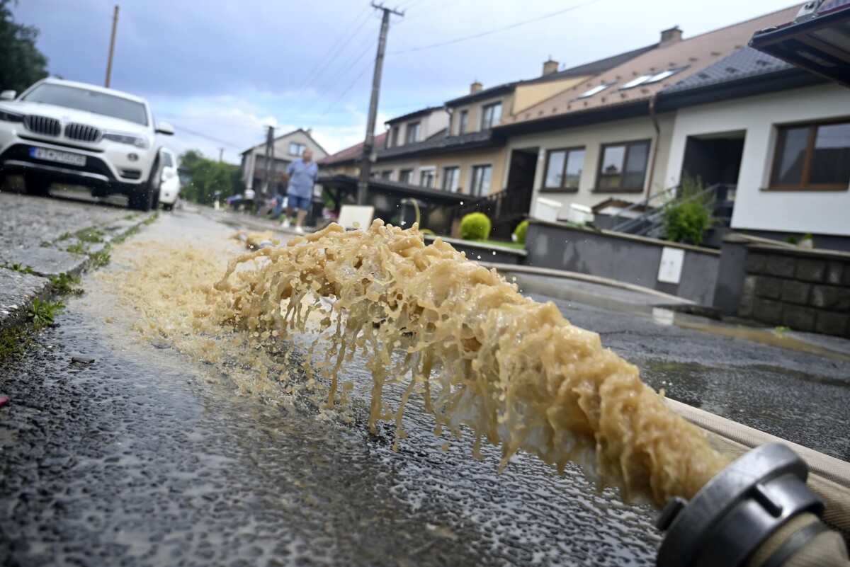 Blesková povodeň vo Vranove nad Topľou