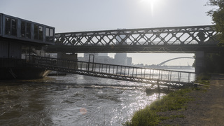 Zvýšená hladina rieky Dunaj v Bratislave