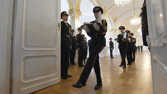 Členovia Čestnej stráže prezidenta SR