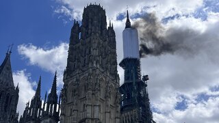 katedrála Francúzsko Rouen požiar