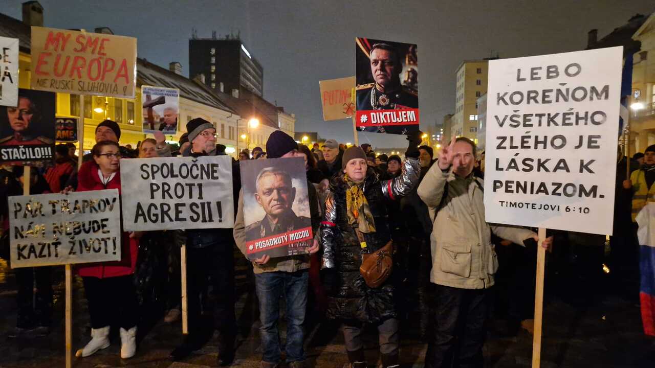 protest v Košiciach s názvom Slovensko je Európa 