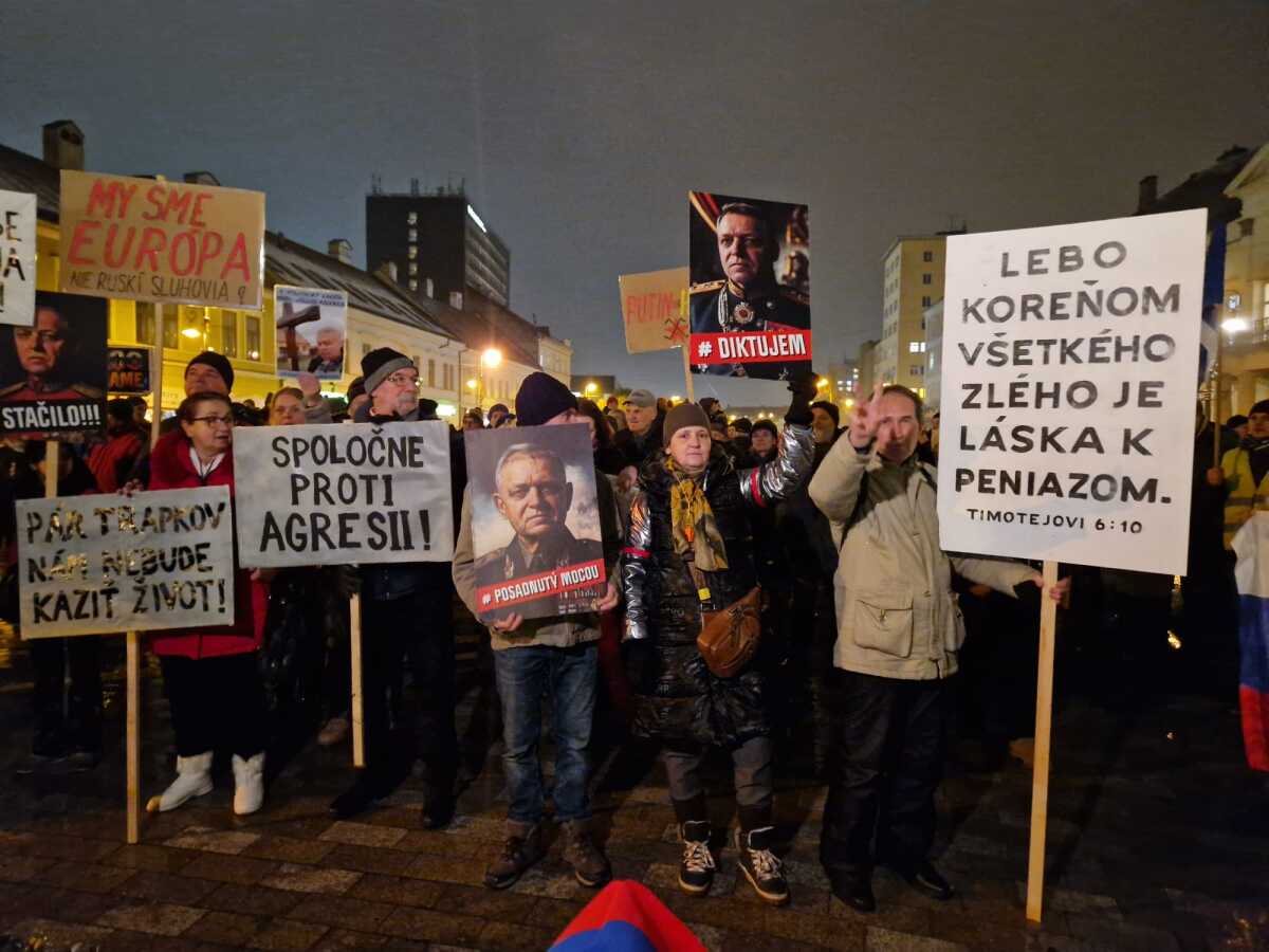 protest v Košiciach s názvom Slovensko je Európa 