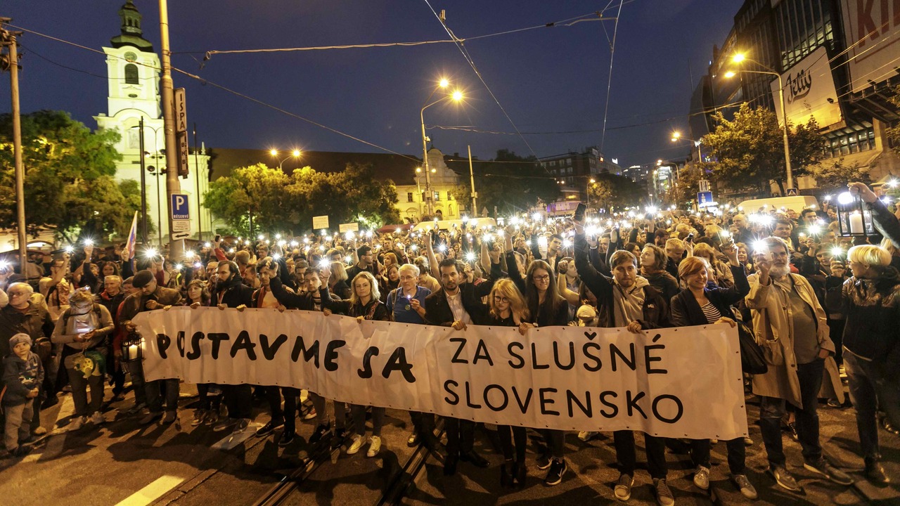 pochod Za slušné Slovensko v roku 2018