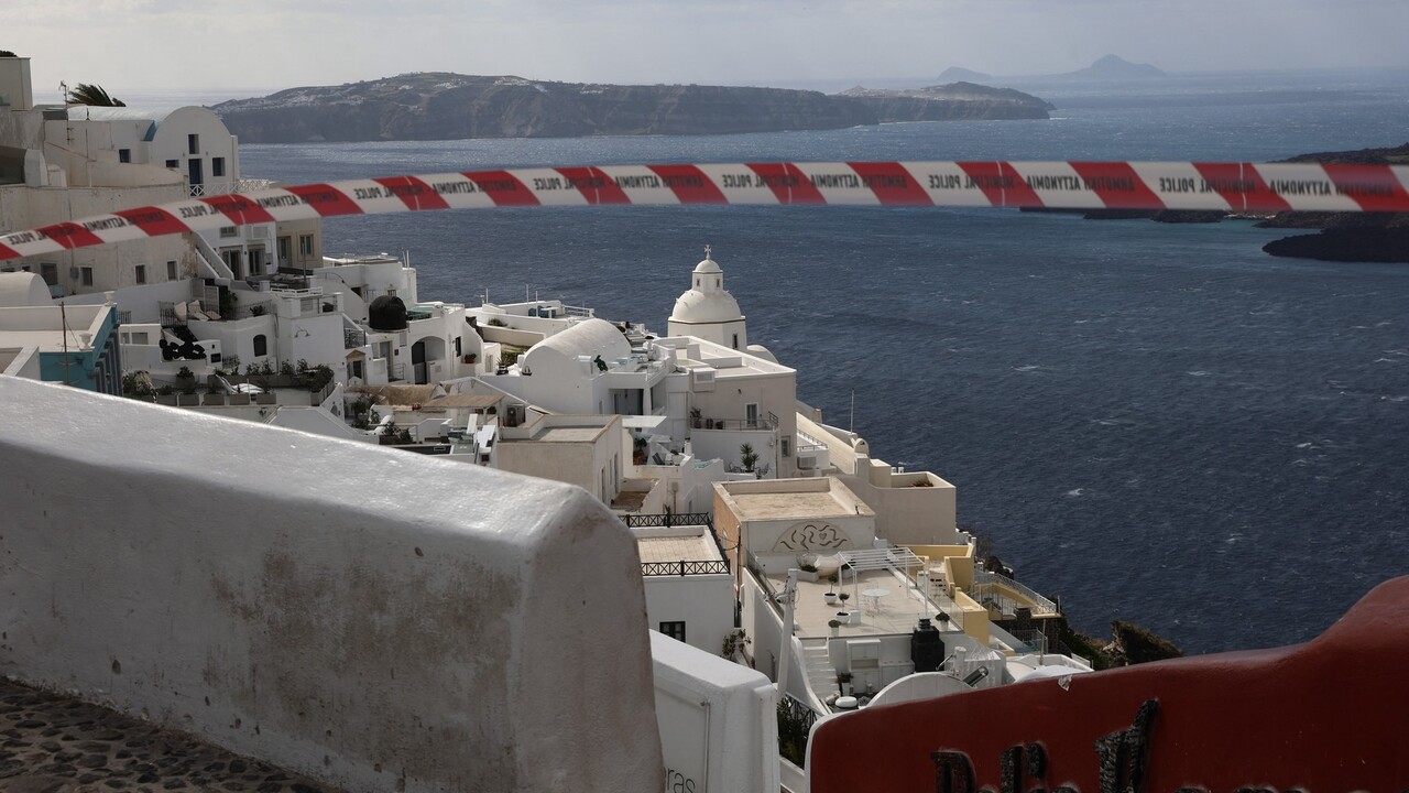 Santorini, zemetrasenie