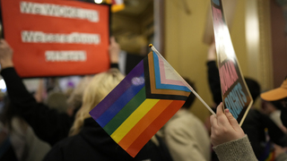 Transgender lgbti dúhová vlajka